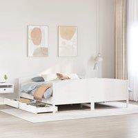 Berkfield Home Bed Frame without Mattress White 180x200 cm Super King Solid Wood Pine