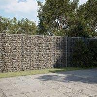 Berkfield Home Gabion Basket with Cover 900x100x200 cm Galvanised Iron in Silver | Size: 900 x 100 x 200 cm