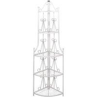 Berkfield Home Corner Plant Rack White