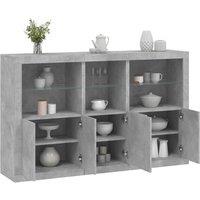 Berkfield Home Sideboard with LED Lights Concrete Grey 162x37x100 cm | Size: 162 x 37 x 100 cm
