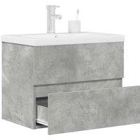 Berkfield Home 2 Piece Bathroom Furniture Set Concrete Grey Engineered Wood