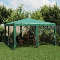 Berkfield Home Party Tent with 8 Mesh Sidewalls Green 4x4 m HDPE