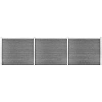 Berkfield Home Fence Panel Set WPC 526x146 cm Grey