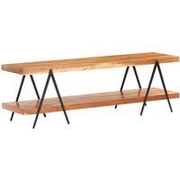 Berkfield Home TV Cabinet 160x40x50 cm Solid Acacia Wood in Brown | Size: 160 x 40 x 50 cm