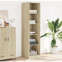 Berkfield Home Wardrobe Sonoma Oak 50x50x200 cm Engineered Wood in Brown | Size: 50 x 50 x 200 cm
