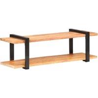 Berkfield Home TV Cabinet 130x40x40 cm Solid Acacia Wood in Brown | Size: 130 x 40 x 40 cm