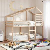 Berkfield Home Bunk Bed without Mattress 90x200 cm Solid Wood Pine in Brown