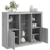 Berkfield Home Sideboards with LED Lights 3 pcs Grey Sonoma Engineered Wood