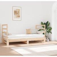 Berkfield Home Pull-out Day Bed 2x(90x190) cm Solid Wood Pine in Brown