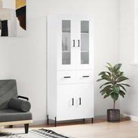 Berkfield Home Highboard White 69.5x34x180 cm Engineered Wood