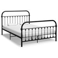 Berkfield Home Bed Frame Black Metal 160x200 cm