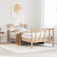 Berkfield Home Bed Frame without Mattress 90x200 cm Solid Wood Pine in Brown