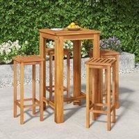Berkfield Home 5 Piece Garden Bar Set Solid Wood Acacia in Brown