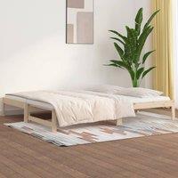 Berkfield Home Pull-out Day Bed 2x(90x190) cm Solid Wood Pine in Brown