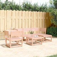 Berkfield Home 5 Piece Garden Lounge Set Solid Wood Douglas in Brown