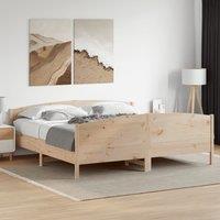 Berkfield Home Bed Frame without Mattress 180x200 cm Super King Solid Wood Pine in Brown