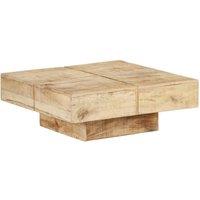 Berkfield Home Coffee Table 80x80x28 cm Solid Mango Wood in Brown | Size: 80 x 80 x 28 cm