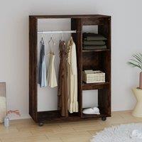 Berkfield Home Wardrobe Smoked Oak 80x40x110 cm Engineered Wood in Brown | Size: 80 x 40 x 110 cm
