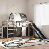 Berkfield Home Bunk Bed without Mattress with Slide White & Black 90x200 cm