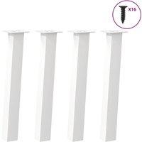 Berkfield Home Coffee Table Legs 4 pcs White 72 cm Steel