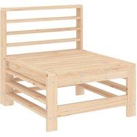 Berkfield Home Garden Middle Sofa Solid Wood Pine in Brown