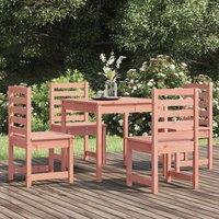 Berkfield Home 5 Piece Garden Dining Set Solid Wood Douglas in Brown