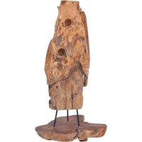 Berkfield Home Wine Rack for 8 Bottles 40x30x80 cm Solid Teak Wood in Brown | Size: 40 x 30 x 80 cm