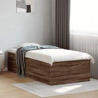 Berkfield Home Bed Frame without Mattress Brown Oak 90x200 cm