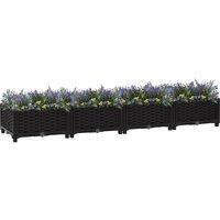 Berkfield Home Raised Bed 160x40x23 cm Polypropylene in Black | Size: 160 x 40 x 23 cm