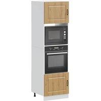 Berkfield Home Oven Cabinets 2 pcs Lucca Artisan Oak Engineered Wood in Brown