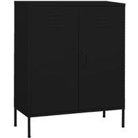 Berkfield Home Storage Cabinet Black 80x35x101.5 cm Steel