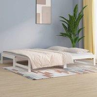 Berkfield Home Pull-out Day Bed White 2x(90x190) cm Solid Wood Pine