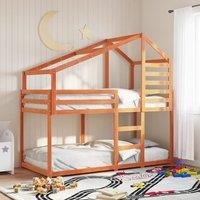 Berkfield Home Bunk Bed without Mattress Wax Brown 80x200 cm Solid Wood Pine