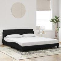 Berkfield Home Bed Frame without Mattress Black 180x200 cm Super King Velvet