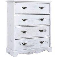 Berkfield Home Drawer Cabinet White 60x30x75 cm Wood | Size: 60 x 30 x 75 cm