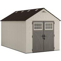 Rowlinsons 8 x 13 Tremont Shed - Resin - L403 x W255 x H262 cm in Light Beige
