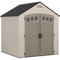 Rowlinsons 7 x 7 Vista Shed - Resin - L224 x W217 x H249 cm in Light Beige