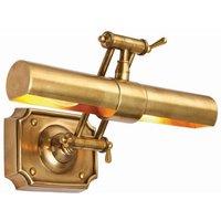 Netlighting 2 Light Picture Wall Light Lamp Brass LED E14 in Gold