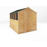 Mercia 8 x 6 Feet Double Door Overlap Apex Shed - L240.4 x W190.5 x H198.6 cm in Light Tan