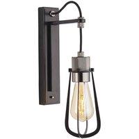 Netlighting 'ALESSANDRIA' Dimmable Indoor Industrial Style Decorative Wall Lamp in Black