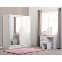 Seconique Nevada 2 Door Sliding Wardrobe in White