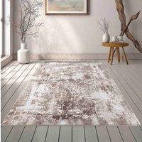 Desire Rugs Serenity Modern Abstract Acrylic Area Rug - Contemporary Style for Living Room, Bedroom or Hallway in Stone | Size: 200 cm x 290 cm