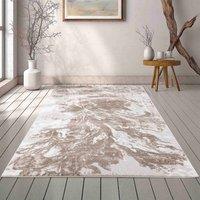 Desire Rugs Serenity Modern Abstract Area Rug - Flowing Water-Inspired Design for Living Room, Bedroom, Hallway in Stone | Size: 200 cm x 290 cm