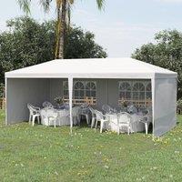 OUTSUNNY 6m x 3m Garden Gazebo Marquee Canopy Party Tent Canopy Patio in White