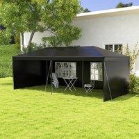 OUTSUNNY 6m x 3m Garden Gazebo Marquee Canopy Party Tent Canopy Patio in Black