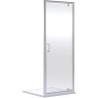 Balterley 6mm Glass Reversible Pivot Shower Door 1900 x 900mm Chrome in Silver