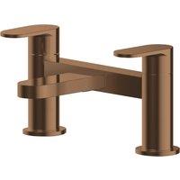 Balterley Current Round Bath Filler Tap, Dual Lever Handles - Brushed Bronze in Brown
