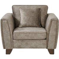 Comfy Living Ltd Faux Suede Arm Chair In Mink in Brown