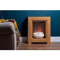 Adam Fires & Fireplaces Monet Fireplace Suite in Oak with Electric Fire, 23 Inch in Brown
