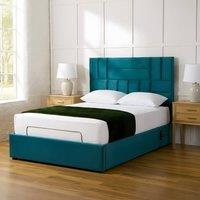 PARADISE BEDS LTD Electric Adjustable Panel Mobility Bed with Headboard & Mattress in Teal | Size: Double